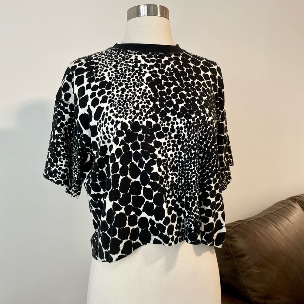 Topshop Animal Print Crop Top